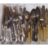 A quantity of assorted silver plated cutlery including a part set of early Community Plate, etc.