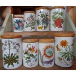 A quantity of Portmeirion Botanic Garden storage jars