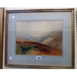 John Shapland: a gilt framed watercolour depicting a Dartmoor landscape - signed