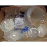 Various pieces of moulded glassware