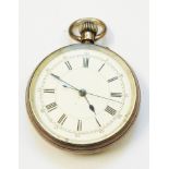 A silver cased gentleman's pocket watch, with lever movement by J. Fernley Warrington - Birmingham