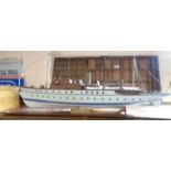 A model of Her Danish Majesty's Yacht Dannebrog (A540)