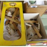 Three vintage Pelham Puppet A5 Foals in two original boxes