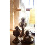 Three oil lamps