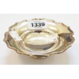 A Birmingham silver pedestal bon-bon dish with shaped cast rim