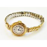 A vintage 9ct. gold cased lady's Excalibur wristwatch with seventeen jewel incabloc movement