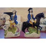 Two Staffordshire figures comprising Tom King and Dick Turpin