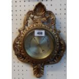 A Vintage Aisonea cartel style ornate gilt framed wall barometer with aneroid works