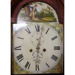 A 19th Century oak, mahogany and ebony strung longcase clock with swan neck pediment to hood and