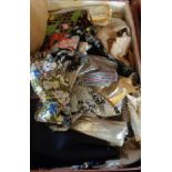 A quantity of vintage fabrics