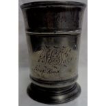 A Victorian pewter quart tankard