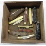 A collection of pocket knives and a penknife - various condition