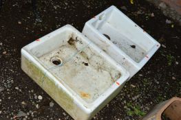 TWO BELFAST SINKS (2)