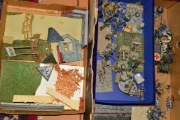A QUANTITY OF MAINLY GERMAN WWII MILITARY MODELS AND DIORAMAS, etc, metal and plastic,
