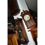 THREE MODERN WALL CLOCKS and an 20th Century wall clock (no movement) (4)