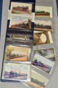 A POSTCARD ALBUM, loosely inserted, collection of cards from Edwardian to mid 20th century showing