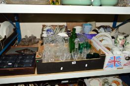 FIVE BOXES AND LOOSE CERAMICS AND GLASSWARE etc, to include Royal Worcester Evesham, T.G.Green