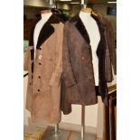 FOUR VARIOUS SUEDE COATS, to include David Conrad jacket, size S, etc (4)