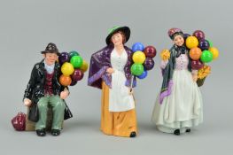 THREE ROYAL DOULTON FIGURES, 'Biddy Penny Farthing' HN1843, 'Balloon Lady' HN2935 and 'The Balloon