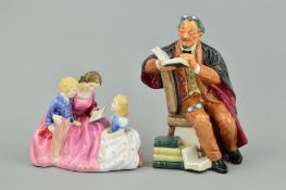 TWO ROYAL DOULTON FIGURES, 'The Professor' HN2281 and 'The Bedtime Story' HN2059 (2)