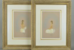 KAY BOYCE (BRITISH, 20TH/21ST CENTURY, 'GEORGINA I' and 'GEORGINA II', a pair of pastel studies,