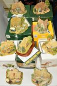 NINE LILLIPUT LANE SCULPTURES FROM COLLECTORS CLUB, to include 'Hampton Manor' 97/98 (box and