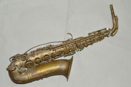 A PIERRET, PARIS SAXOPHONE (very rubbed and dented)