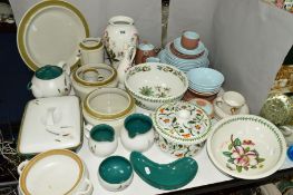A PARCEL OF TABLE WARES ETC, to include Denby 'Greenwheat', Portmeirion, Arabia of Finland, and