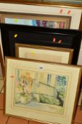 PICTURES AND PRINTS etc, to include a watercolour painting attributed to Elsie Powell, unsigned,