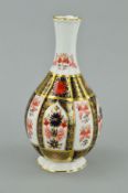 A ROYAL CROWN DERBY OLD IMARI ORCHID VASE, '1128' pattern, approximate height 17cm