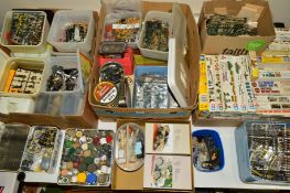 A QUANTITY OF MILITARY MODELLING SPARE PARTS AND ACCESSORIES, etc, figures, spare parts, paints,