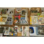 A QUANTITY OF MILITARY MODELLING SPARE PARTS AND ACCESSORIES, etc, figures, spare parts, paints,