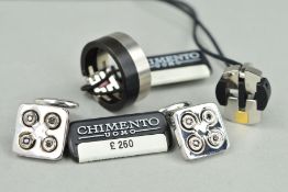 A COLLECTION OF CHIMENTO SILVER JEWELLERY ITEMS to include a pair of silver and black diamond