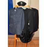 AN RAF JACKET AND CAP, a gents three piece suit, a two piece tail suit and a gents jacket