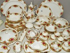 ROYAL ALBERT 'OLD COUNTRY ROSES' TEA/DINNER WARES etc to include tureens, tea and coffee pots, cups,