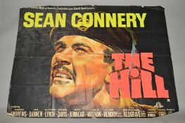 AN ORIGINAL UK QUAD POSTER FOR THE 1965 FILM 'THE HILL', starring Sean Connery, has been folded