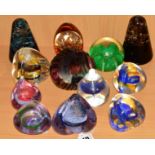 TWELVE CAITHNESS PAPERWEIGHTS, to include 'Pebble', 'Nova', 'Moonbeam', 'Sea Pearls'