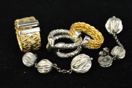 A COLLECTION OF THE FIFTH SEASON ROBERTO COIN JEWELLERY ITEMS to include a gold on silver wide