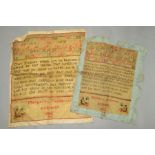 TWO VICTORIAN NEEDLEWORK SAMPLERS both by Barbara Patterson of Arbroath, features the Lords Prayer