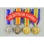 A SELECTION OF MEDALS, as follows, WWI British War and Victory medal pair named to 15051 Pte J.
