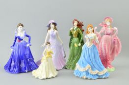 FIVE COALPORT FIGURES AND ONE ROYAL WORCESTER, to include limited edition 'Angela' No446/5000, '