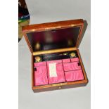 AN ASPREY OF LONDON LADIES WRITING CASE, complete with books, ink wells, gold plated fittings,