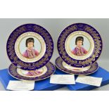 FOUR BOXED ROYAL WORCESTER LIMITED EDITION 'LESTER PIGGOTT' CABINET PLATES, No.40/1000, No.155/1000,