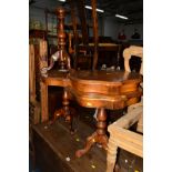 THREE HARDWOOD CONTINENTAL TRIPOD TABLES (sd), together with a modern whatnot (4)