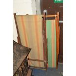 TWO VINTAGE TEAK DECK CHAIRS (2)