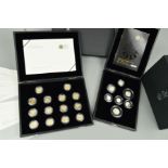 A ROYAL MINT SILVER PIEDFORT PROOF SEVEN COIN SET OF THE 2008 SHIELD OF ARMS, together with superb
