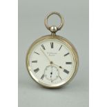A SILVER 'THE LUDGATE WATCH' by J W Benson London 1888