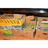 SIX BOXES OF BOOKS, topographical, etc