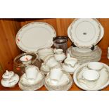 ROYAL DOULTON 'REPTON' PART TEA/DINNER SERVICE, to include cups, saucers, milk, sugar, bowls, etc (