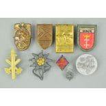A NUMBER OF PRE AND WWII 'TINNIES' BADGES, together with other 3rd Reich badges as follows, SA